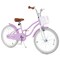 20 Inch Adjustable Kids Bike with Dual Brakes and Removable Storage Basket